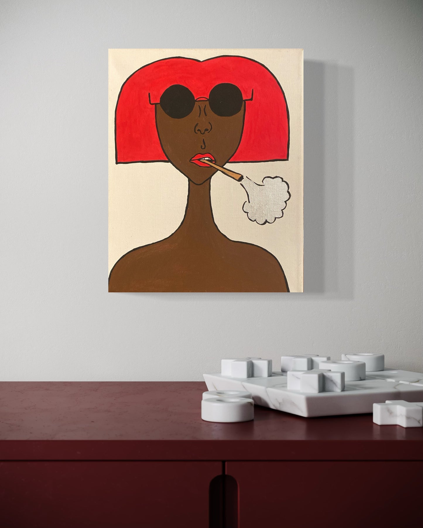 Puff Girl 5 - Acrylic on Canvas