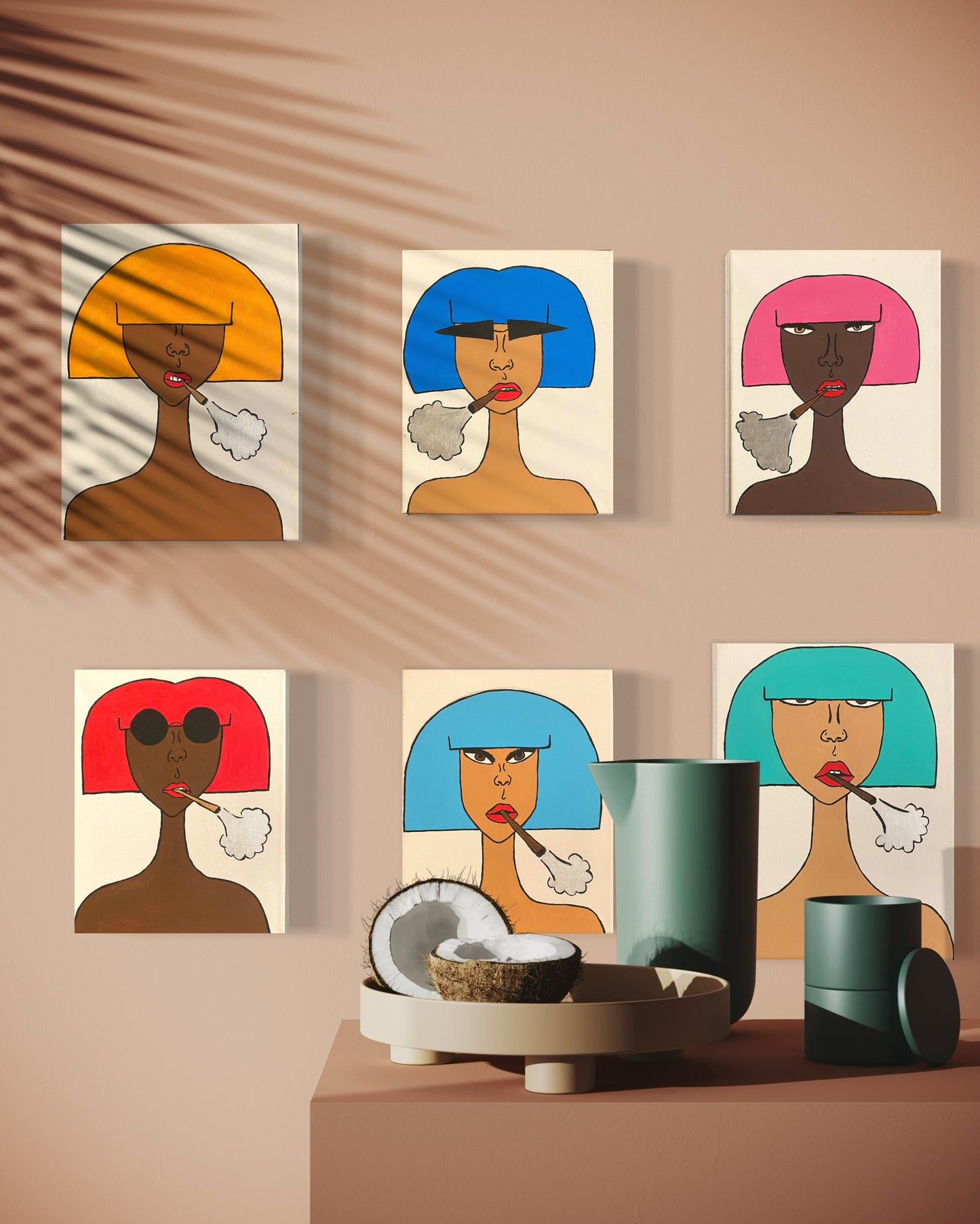 Puff Girl 4- Acrylic on Canvas